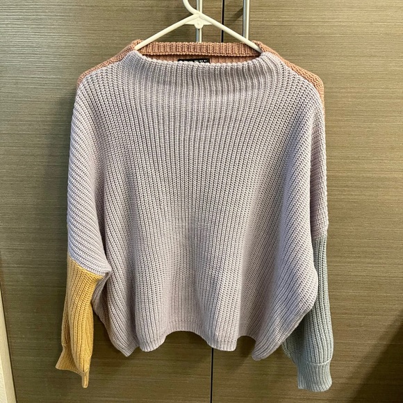 💜SHEIN Drop Shoulder Colorblock Sweater💜 - Picture 4 of 5